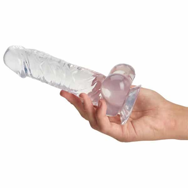 gennemsigtig dildo med sugekop