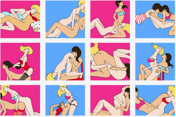 Lesbiske sexpositioner