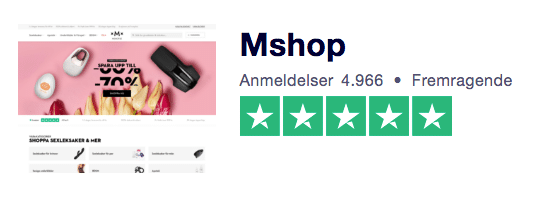 MShop trustpilot