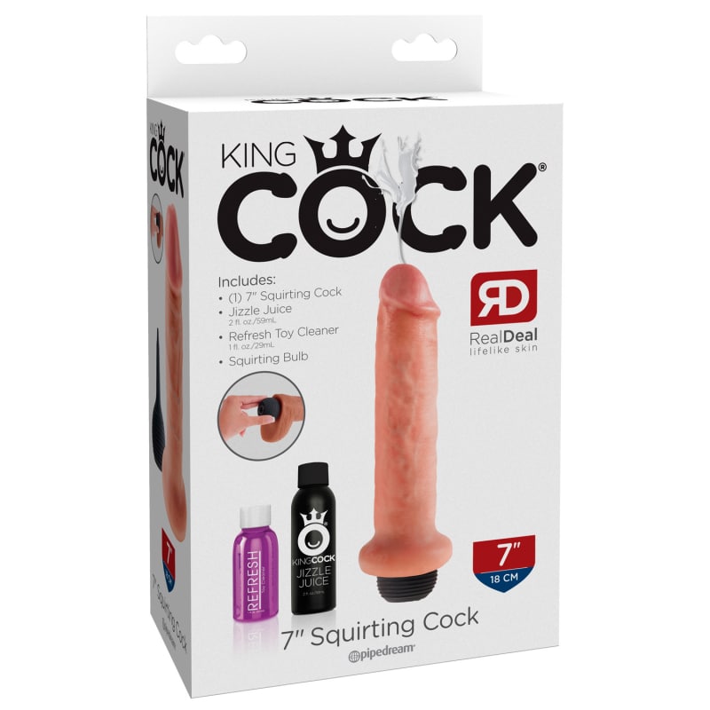 Realistisk sprøjtedildo 18 cm