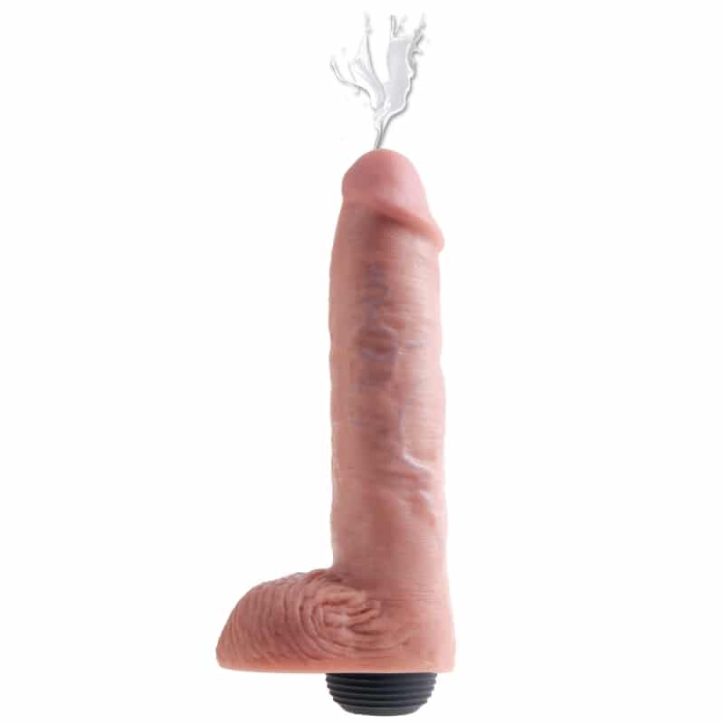 Realistisk sprøjtedildo 28 cm