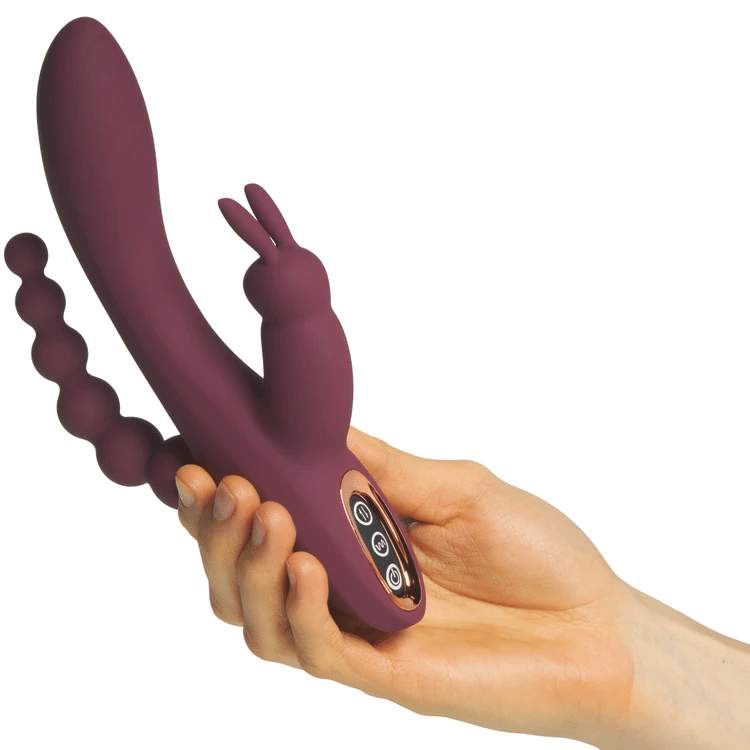 Sinful Triple Fun Bordeaux Opladelig Rabbit Vibrator