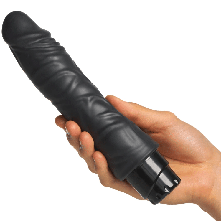 Willie City Luxe Sort Realistisk Multispeed Dildo Vibrator 21,6 cm