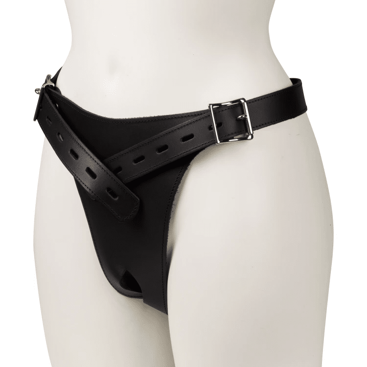 Rimba Kyskhedstrusser i Læder med stik